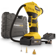 Powerplus Luchtpomp - 18V - Inclusief Batterij 1,5Ah - Geel - 4 delig - Merk Powerplus