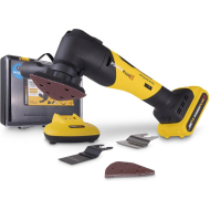 Powerplus XB Oscillerende Multitool - 20V - Inclusief Batterij 2,0Ah - Geel - 15 delig - Merk Powerplus
