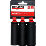 Kreator Douilles à Chocs - 77mm - 3 Pièces - Marque Kreator