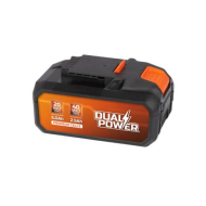 Dual Power POWDP9037 Accu 5.0/ 2.5Ah - 2x20V - Merk Powerplus - Type batterij Li-Ion - Opties Nvt