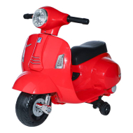 Elektrische Kinderscooter Vespa - Werkende Koplamp - 6V - Rood - Merk DDD Toys - Kleur Rood - Leeftijd vanaf 1,5 jaar