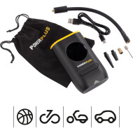 Powerplus POWX1710 Pompe à Air + 4 Embouts - 8V - Noir - Marque Powerplus