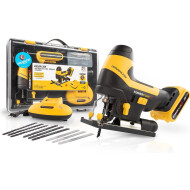 Powerplus XB Decoupeerzaag - 20V - Inclusief Batterij 2,0Ah - Geel - 7 delig - Merk Powerplus