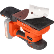 Powerplus Dual Power Vlakschuurmachine - 20V - Exclusief Batterij - 90x187mm - Oranje - 2 delig - Merk Powerplus