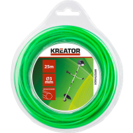 Kreator Trimmerdraad - Zeshoekig - 25m Lengte - 3mm Diameter - Groen - Merk Kreator