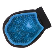 Grooming Handschoen - Blauw/zwart - Merk DDD - Geschikt voor Honden