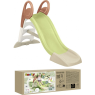 Smoby Toboggan KS - Avec Raccordement d'Eau - 159x68x100cm - Beige/Vert - Marque Smoby - Couleur Vert,Beige - Age à partir de 2 ans