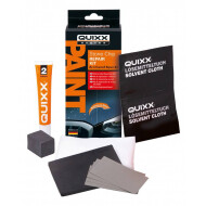 QUIXX Kit de réparation éclats de gravier - Stylo 12ml - Avec papier abrasif et pâte à polir - Rouge - Marque QUIXX System