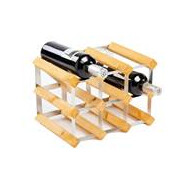 Traditional Wine Rack Co. Wijnrek 9 Flessen - Lichte Eik - 32,4x22,8x22,8cm - Merk Traditional Wine Rack Co.