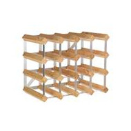 Traditional Wine Rack Co. Wijnrek 16 Flessen - Lichte Eik - 42x22,8x32,4cm - Merk Traditional Wine Rack Co.