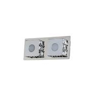 Euro Light Westy Plafondlamp LED - 2x5W - Vierkant - Grijs - Merk Euro Light - Kleur Chroom - Fitting Nvt - Aantal lichtpunten 2 - Materiaal Chroom,Metaal,Glas - Type lamp Geïntegreerde LED