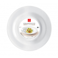 Bormioli Grangusto Assiette à Pâtes - Ronde - Ø30 cm - Verre Trempé - Opale - Matériel Opale - Couleur Blanc