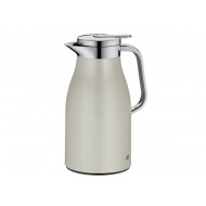 Alfi Skyline Schenkkan - 1L - 16x22,5cm - Glas/Kunststof/Metaal - Silver Linning - Kleur Grijs - Inhoud 1 l
