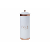 Cosy&Trendy Boîte à Pâtes - 11,5 cm - Inox - Blanc/Or Rose - Marque Cosy & Trendy - Matériel RVS - Couleur Or rose