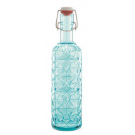 Rocco Bormioli Bouteille Oriente avec Fermeture à Bascule - 1L - Verre - Bleu - Couleur Transparant - Contenu 1 l