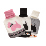 Cosy&Trendy Warmwaterkruik - 2L - Rubber/ Katoen - 3 Stuks - Merk Cosy & Trendy