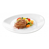 Bormioli Grangusto Rocco Serveerschaal - Ovaal - 31x26cm - Opaalglas - Wit - Materiaal Porselein - Kleur Wit