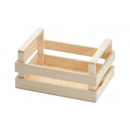 Bisetti Boîte en Bois S - 20x14x10cm - Bois - Naturel
