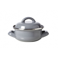 Cosy&Trendy Pot de Service Ivory Email - 30cl - Ø10cm - Grès - Gris - Marque Cosy & Trendy - Couleur Gris - Matériel Poterie
