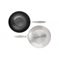 Cosy&Trendy Hexapro Wok - Ø28X9cm - RVS - Zilver/Grijs - Merk Cosy & Trendy - Geschikt voor Oven,Inductie,Halogeen,Gas,Electrisch,Keramisch