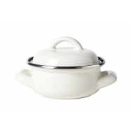 Cosy&Trendy Pot de Service Ivory Email - 30cl - Ø10cm - Grès - Blanc - Marque Cosy & Trendy - Couleur Blanc - Matériel Poterie