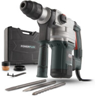 Powerplus Marteau Perforateur - 1050W - 3780 Coups par Minute - 10J Puissance d'Impact - 4 pièces - Marque Powerplus