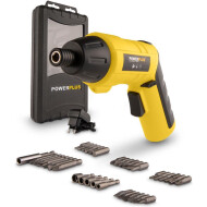 Powerplus Tournevis Électrique - 3,6V - Batterie 1,3Ah Inclus - Jaune - 38 pièces - Marque Powerplus