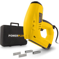 Powerplus Agrafeuse - Cloueuse - 45W - 200 Agrafes - 100 Clous - Jaune - Marque Powerplus