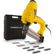 Powerplus Agrafeuse - Cloueuse - 50W - 300 Agrafes - 200 Clous - Jaune - Marque Powerplus