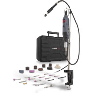 Powerplus Roterende Multitool - 135W - Grijs - 41 delig - Merk Powerplus