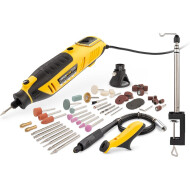 Powerplus Roterende Multitool - 200W - Geel - 127 delig - Merk Powerplus