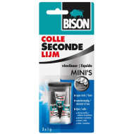 Bison Secondelijm Vloeibaar mini - 1g - 3 Stuks - Merk Bison