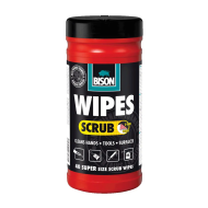 Bison Wipes Scrub Lingettes  - 40 Pièces - Marque Bison - Couleur Blanc - Matériel Viscose