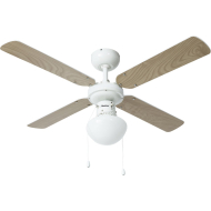 Bestron Ventilateur de Plafond avec éclairage - Ø102cm - Blanc/ Brun - Marque Bestron - Couleur Brun,Blanc