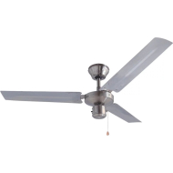 Bestron Ventilateur de Plafond 3 Vitesses - Ø120cm - Acier Inox - Argenté - Marque Bestron - Couleur Argent