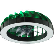 Brilliant Fanora Ventilateur de plafond avec lumière - Ø46cm - Plastique/Métal - Noir - Matériel Métal,Matière plastique - Nombre de points lumineux 1 - Douilles Nvt - Type de lampe LED - Couleur Noir