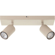 Brilliant Jello Plafonnier 2 Lampes - 32x12x12.50cm - Métal - Champagne - Nombre de points lumineux 2 - Type de lampe LED - Couleur Champagne - Douilles Nvt - Matériel Métal