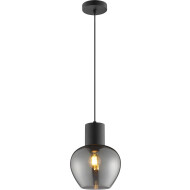 Brilliant Ligari Suspension - Ø23cm - Métal/Verre - Noir - Type de lampe Lampe non inclus - Couleur Noir - Matériel Fibre de verre,Métal - Nombre de points lumineux 1 - Douilles Nvt