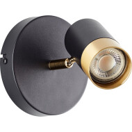 Brilliant Vigolo Plafondspot - Ø12.50cm - Aluminium - Zwart/Goud - Fitting Nvt - Materiaal Aluminium - Kleur Goud,Zwart - Type lamp LED