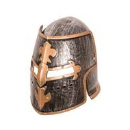 Casque chevalier médiéval - Gris/or - Marque Partyline