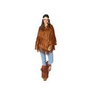 Poncho suede Indiaan - Bruin - Merk Partyline