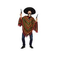 Poncho Mexico - Volwassenen - Merk Partyline