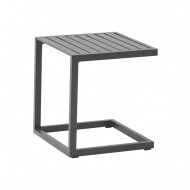 Bijzettafel vierkant Jenthe - L40xB40xH44cm - Aluminium - Antraciet - Merk DDD - Materiaal Aluminium - Kleur Antraciet