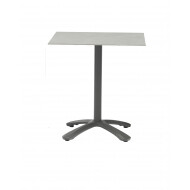 Tuintafel vierkant Janna - L70xB70xH72cm - Aluminium - Lichtgrijs - Merk DDD - Materiaal Aluminium - Kleur Lichtgrijs