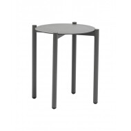Bijzettafel rond Jolien - ?46xH50cm - Aluminium - Lichtgrijs - Merk DDD - Kleur Lichtgrijs - Materiaal Aluminium