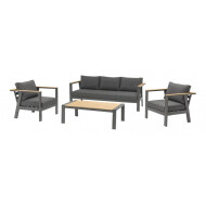 Loungeset Jovi - Aluminium - Antraciet - Merk DDD - Materiaal Aluminium - Kleur Antraciet