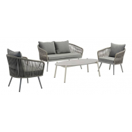 Loungeset Rope Jaimie - Aluminium - Taupe - Topper - Merk DDD - Materiaal Aluminium - Kleur Taupe