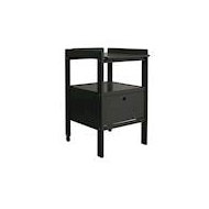 Table langer Cindy noir avec tiroir - Surmatelas - Marque Pericles