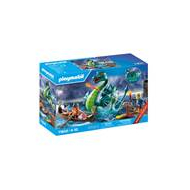 Playmobil Duo de Vikings barque canon et monstre marin - 71830 - Marque Playmobil - Age à partir de 4 ans