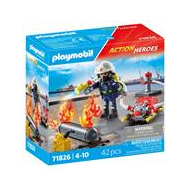 Playmobil Action Heroes Brandweerman met waterpomp - 71826 - Merk Playmobil - Leeftijd vanaf 4 jaar